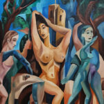 The Three Graces, Oil on canvas, 36"×48"